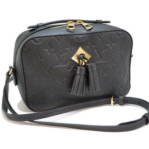 Louis Vuitton Santonge Monogram Empreinte Leather Black Fringe Crossbody Bag